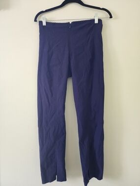 Women's Navy High-Waist Straight Pants